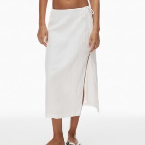 Aritzia Elixir Linen White Skirt NWT